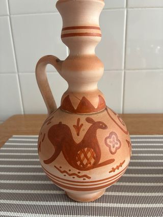 Juego de 2 Vasijas de Barro Decoradas