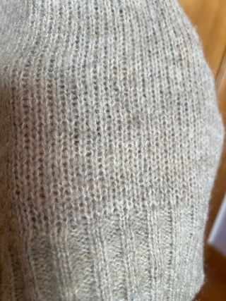 Chaleco fino beige mujer talla única