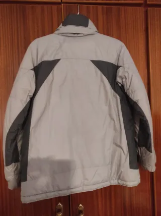 Anorak Columbia Gris y Rojo Talla 14-16