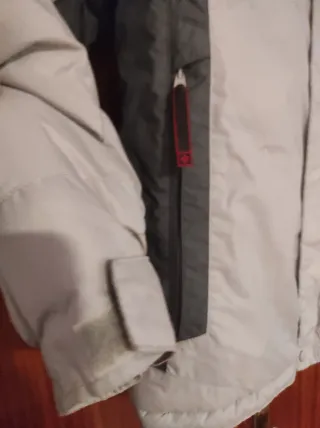 Anorak Columbia Gris y Rojo Talla 14-16