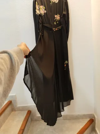 Mono largo gasa capa flores talla L