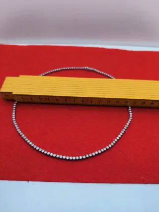 Collar Rivière Plata y Circonitas