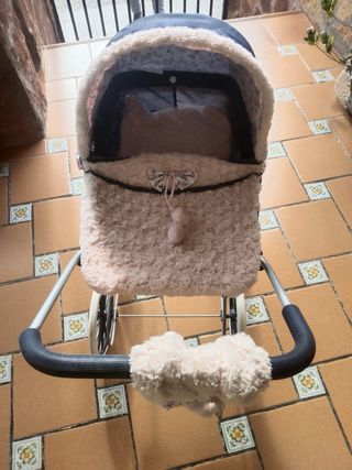 Carrito de muñecas clásico azul