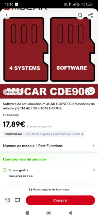 Escaner vehículos mucar CDE900