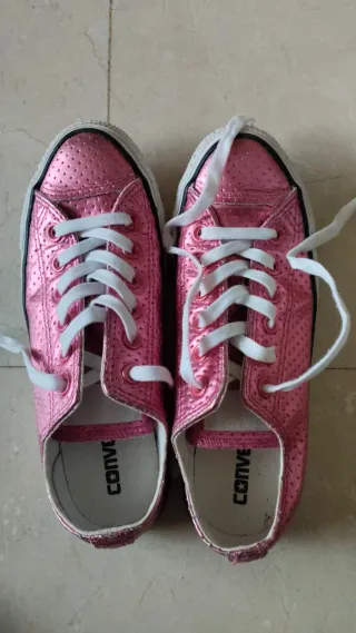 Bambas Converse Rosa Metalizado