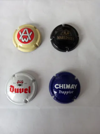 Lote 4 chapas cerveza