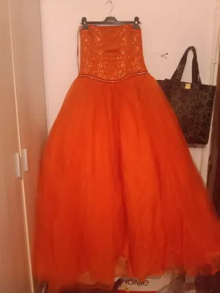 Vestido de Quinceañera Naranja para eventos