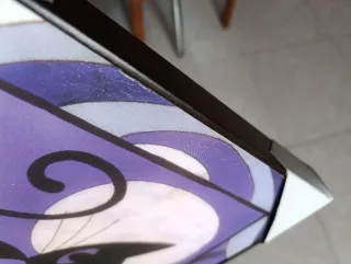 Cuadro gato negro luna morada