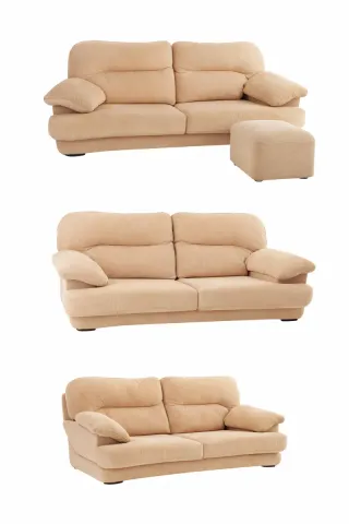 Conjunto Sofá 3+2 Plazas Beige Tela