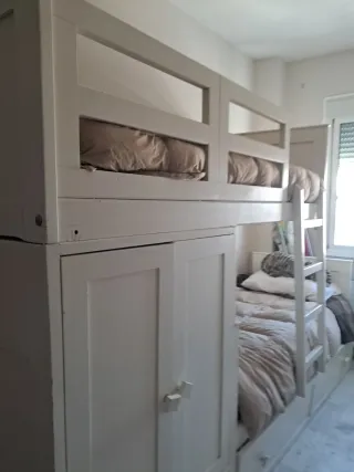 Litera de madera blanca oportunidad!!!! Se desmont