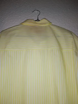 Vestido camisero de rayas amarillas. Talla M.