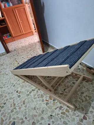 Rampa para mascotas madera y tela
