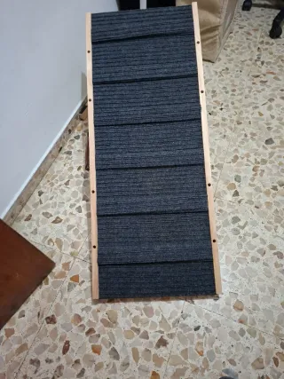 Rampa para mascotas madera y tela