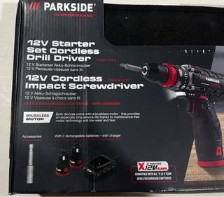 Set 12V Taladro Atornillador Parkside performance