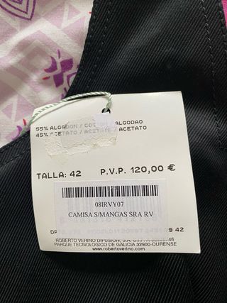 Chaleco/blusa negro sin mangas Talla 42