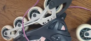 Patines en línea niña rosa y negro talla 35/38