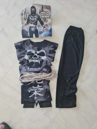Disfraz Ninja Zombie Talla Única, para adolescente