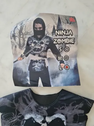 Disfraz Ninja Zombie Talla Única, para adolescente