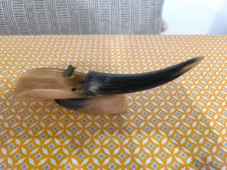 Antiguo cenicero de cuerno