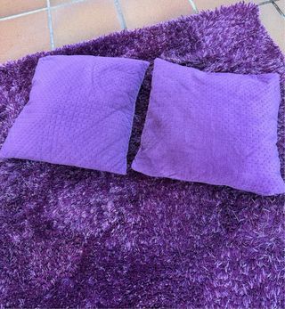 Alfombra alta calidad con cojines a juego