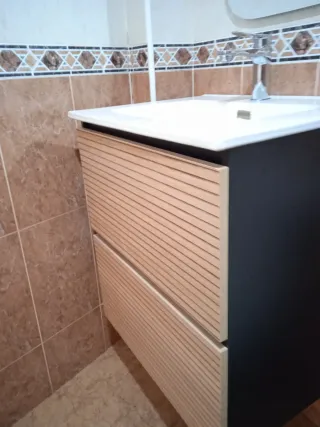 Mueble baño lavabo espejo 62-66 cm