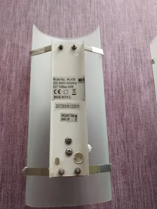 2 Apliques de pared vidrio