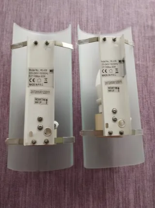 2 Apliques de pared vidrio