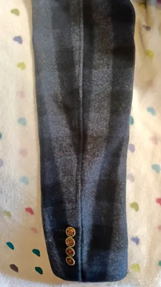 Abrigo paño El Ganso cuadros azul/gris‼️Rebajado‼️