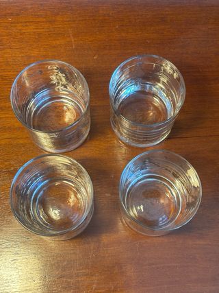 Vasos de cristal de La Granja . Siglo XX