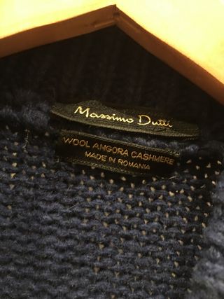 Chaleco Massimo Dutti Pelo y Lana Azul