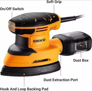 Lijadora Ratón DEKO 220V 13000rpm 3 almohadillas
