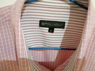 Camisa PALACIS cuadros rosa manga corta