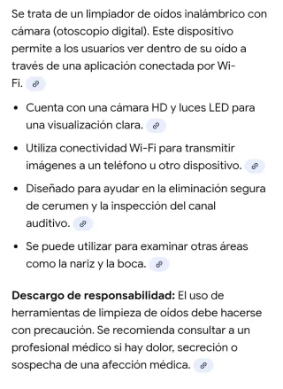 Limpiador Oídos Wifi con Cámara