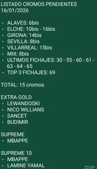 CROMOS PANINI LIGA 25-26