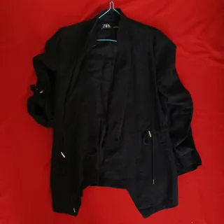 Blazer azul negro "xs"y camisa beige "s"