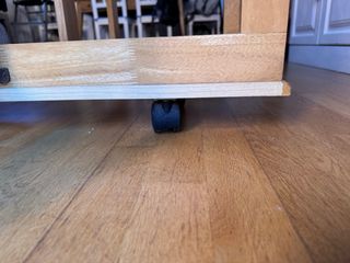 Mesa plegable madera y blanco