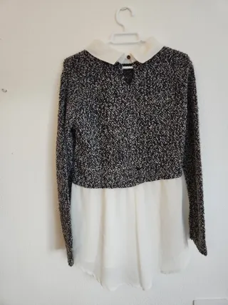 Jersey con blusa blanca y negra