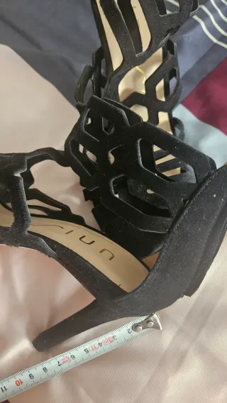 Sandalias tacón piel