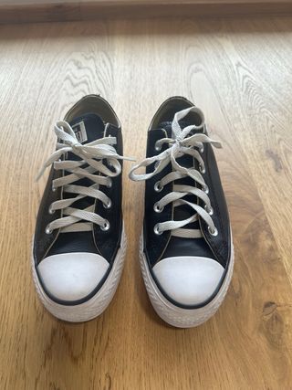 Converse Chuck Taylor Lift Leather Ox Negro/Blanco