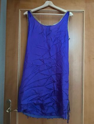 Vestido Custo Seda y Piel