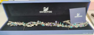 Collar Swarovski Azul y Morado