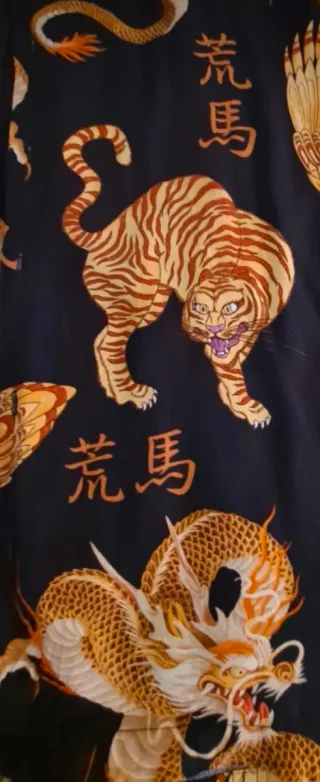 Camisa Bershka Estampada Dragones Talla M