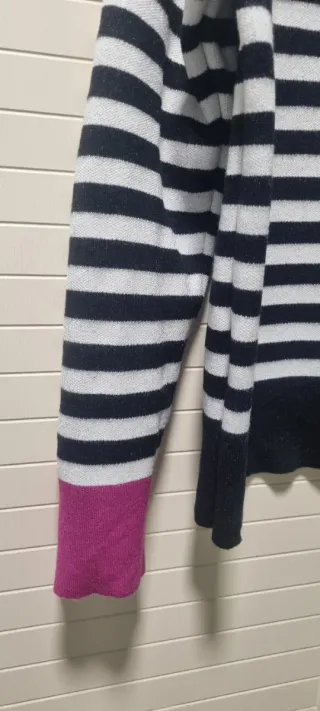 Jersey cuello pico rayas mujer