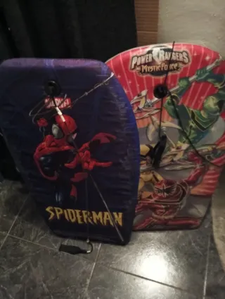 Tabla Bodyboard Spiderman y Power Rangers