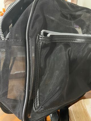 Mochila negra transparente 20 cm