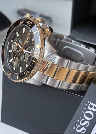 Reloj Hugo Boss Negro y Dorado Original