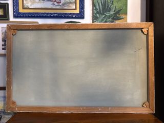 Óleo sobre lienzo: Escena urbana