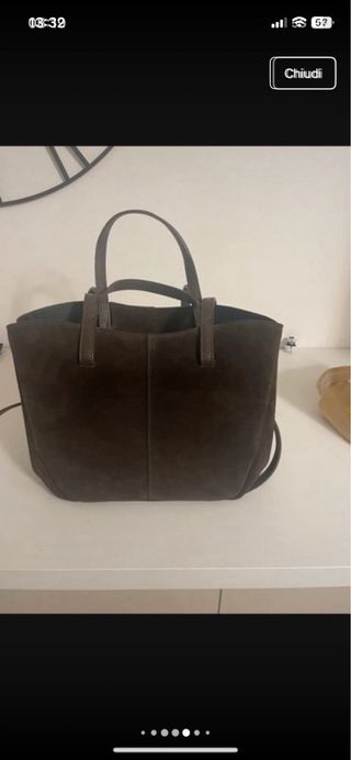 Borsa in camoscio marrone