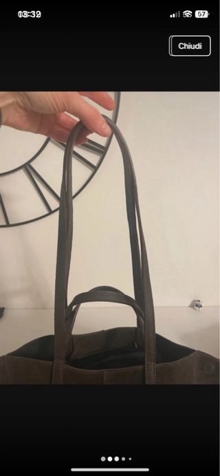 Borsa in camoscio marrone