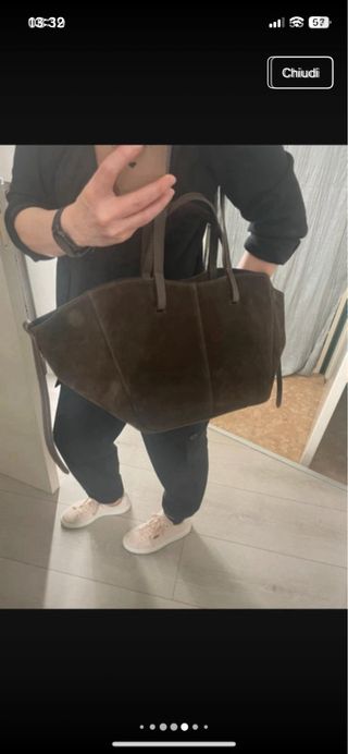 Borsa in camoscio marrone